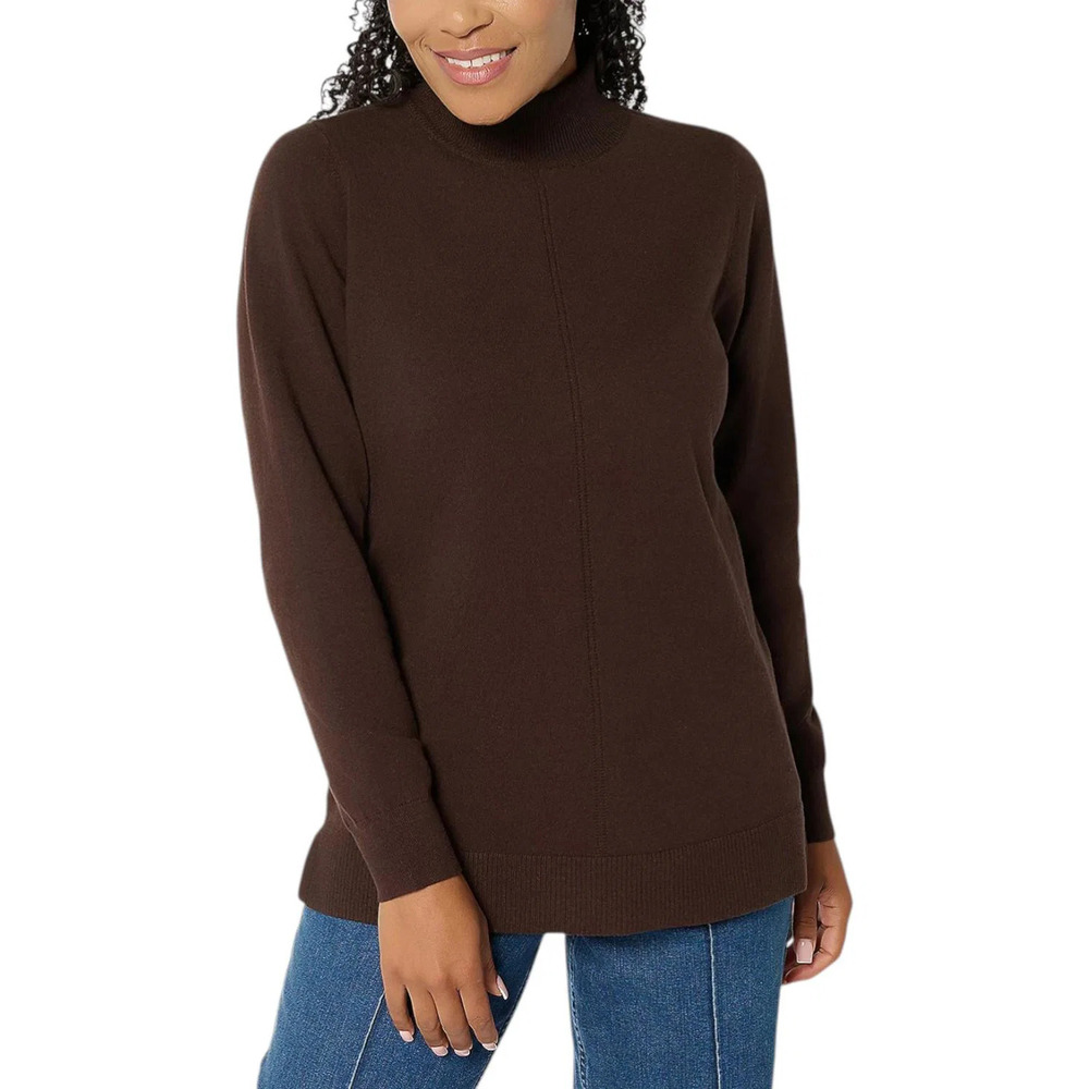 Brandis Women's Smoothing Mock Neck Sweater Java - Regular